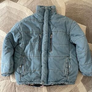 Zadig & Voltaire runway denim puffer coat